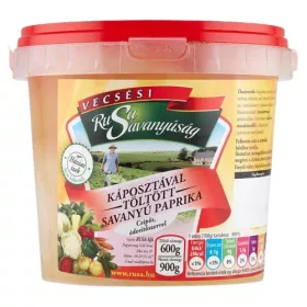   Vecsési Rusa eingelegte Paprika mit Sauerkrautfüllung, scharf - 900 g