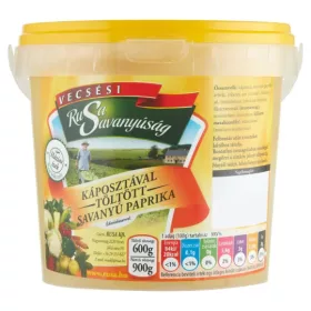   Vecsési Rusa eingelegte Paprika mit Sauerkrautfüllung, Mild - 900 g