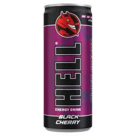   HELL Black Cherry – Koffeinhaltiges, kohlensaeurehaltiges, alkoholfreies Getraenk – 250 ml