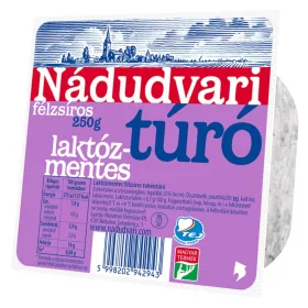 Nádudvari Laktosefreier Halbfetter Kuhquark – 250 g