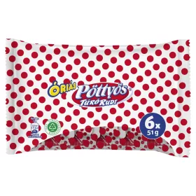   Pöttyös Riesen Quark Rudi Natur Quarkdessert mit kakaogeschlossener Hülle - 6 x 51 g (255 g)
