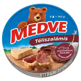   Medve Winter-Salami Streichfähiger, Halbfetter Schmelzkäse - 8 x 17,5 g (140 g)